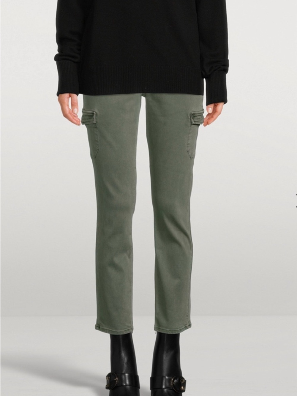 Paige Jolie Slim Cargo Pants Khaki Size 25